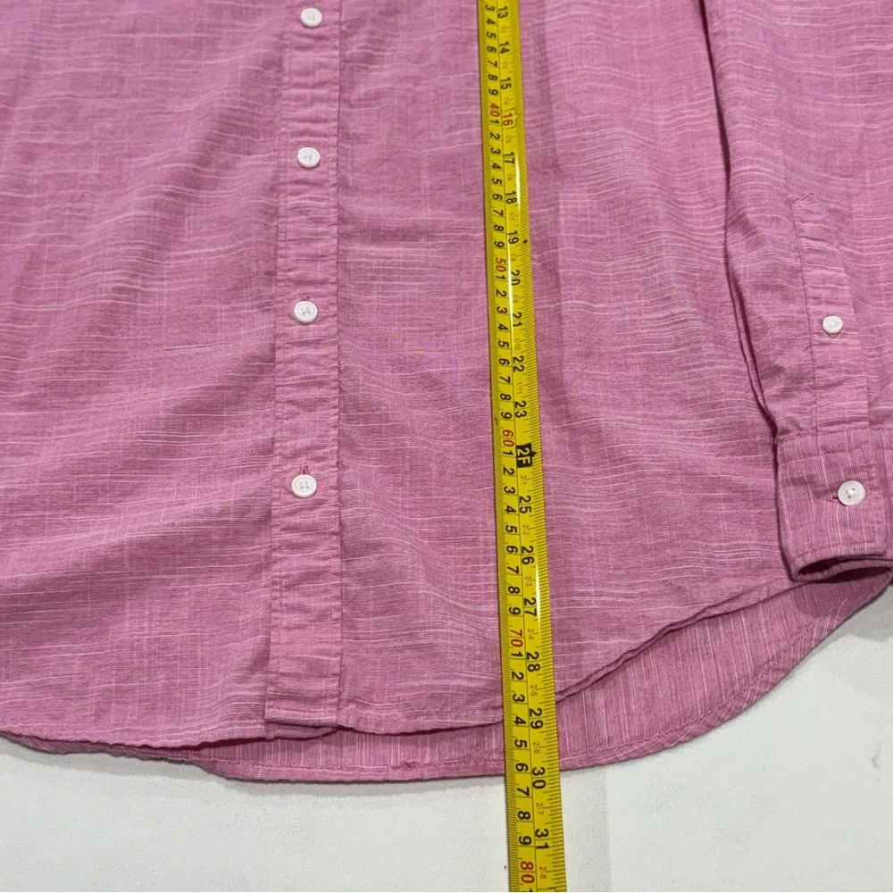 Calvin Klein Pink Long Sleeve Button-Up Shirt Men’s‎ M 100% Cotton